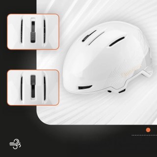 Kask narciarski snowboardowy z nausznikami rozmiar L - biały
