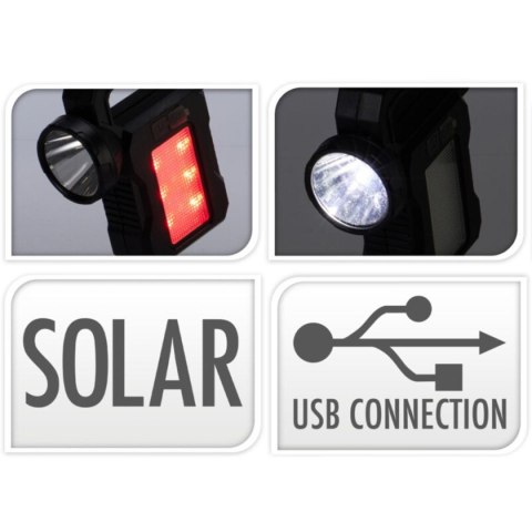 LATARKA LAMPA CAMPING ŁADOWANIE USB I SOLAR REDCLIFFS