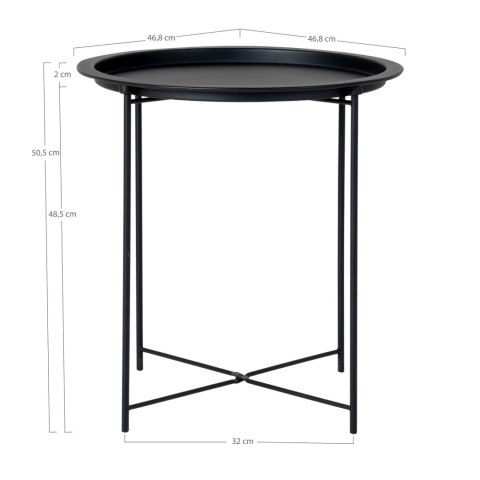 Stolik pomocniczy 47cm czarny