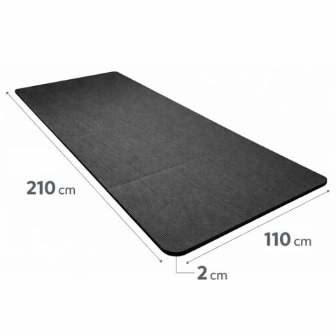 Mata gimnastyczna 210x110x2 cm, XXL, czarna