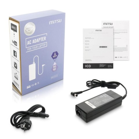 Zasilacz sieciowy Mitsu 19.5V 3.9A (6.5x4.4 pin) 75W do notebooka Sony
