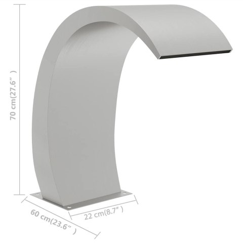 Fontanna do basenu, 22x60x70 cm, stal nierdzewna 304