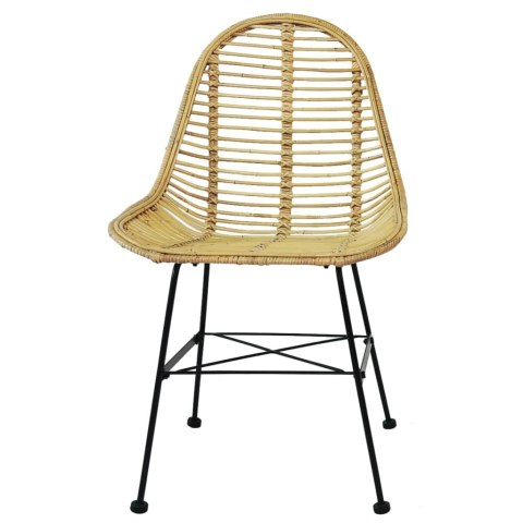 Krzesła do jadalni, 6 szt., naturalny rattan