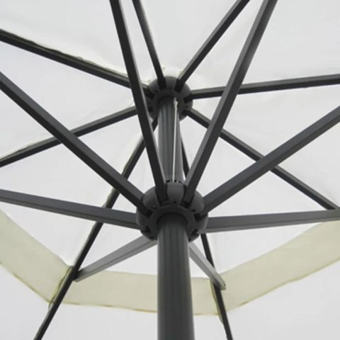 Parasol ogrodowy z przenośną, aluminiową podstawą, biały