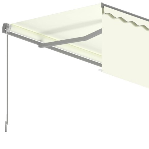 Ręcznie zwijana markiza z zasłoną, 3,5x2,5 m, kremowa