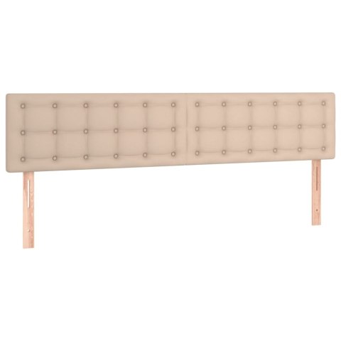Łóżko kontynentalne, materac i LED cappuccino 180x200 cm