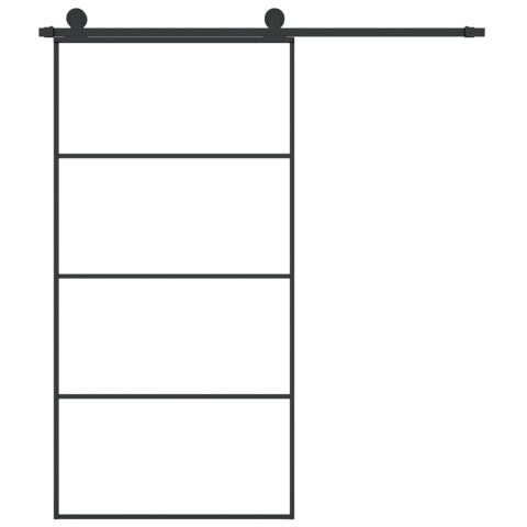 Drzwi przesuwne a akcesoriami, 102,5x205 cm, ESG i aluminium