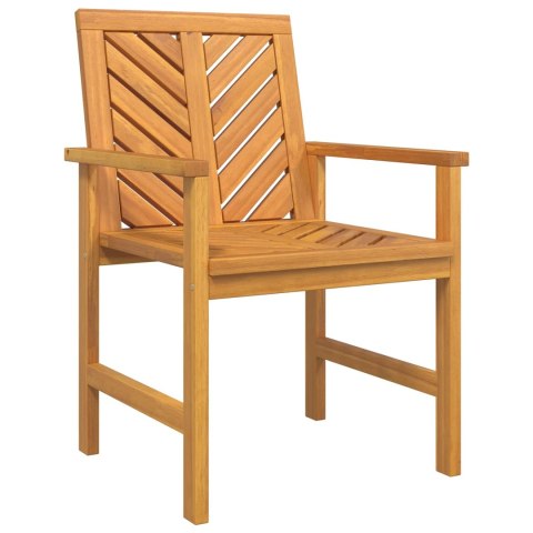 Zestaw do jadalni w ogrodzie 5 pcs Brązowy Lite Drewno Akacji