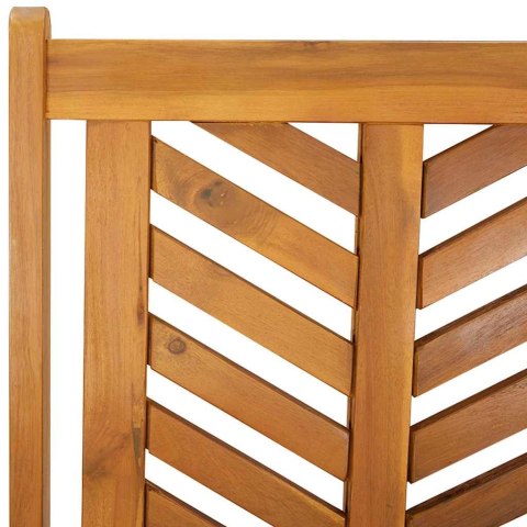 Zestaw do jadalni w ogrodzie 7 pcs Brązowy Lite Drewno Akacji