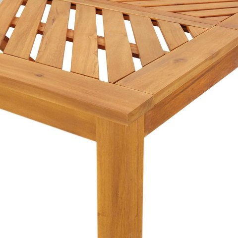 Zestaw do jadalni w ogrodzie 7 pcs Brązowy Lite Drewno Akacji