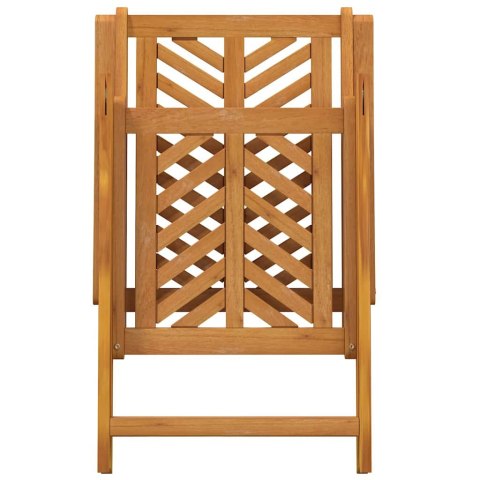 Zestaw do jadalni w ogrodzie 7 pcs Brązowy Lite Drewno Akacji