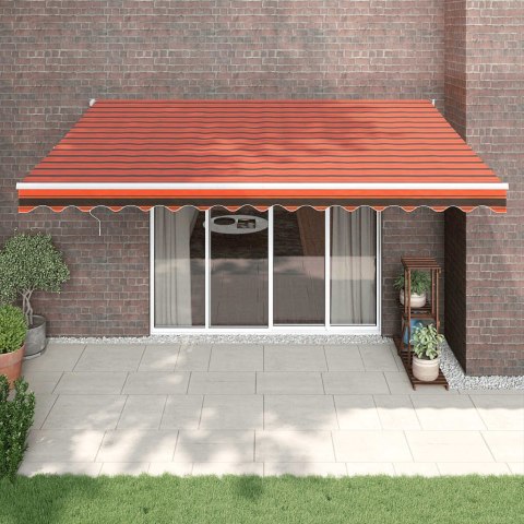 Zwijana markiza, automatyczna, pomarańczowo-brązowa, 4,5x3 m