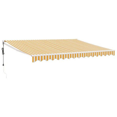 Zwijana markiza, automatyczna, żółto-biała, 4x3 m