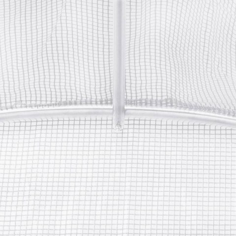 Szklarnia ze stalową ramą, biała, 20 m², 10x2x2 m