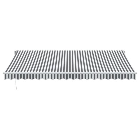 Automatyczna markiza z LED, antracytowo-biała, 450x350 cm