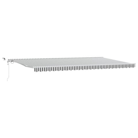 Automatyczna markiza z LED, antracytowo-biała, 600x300 cm