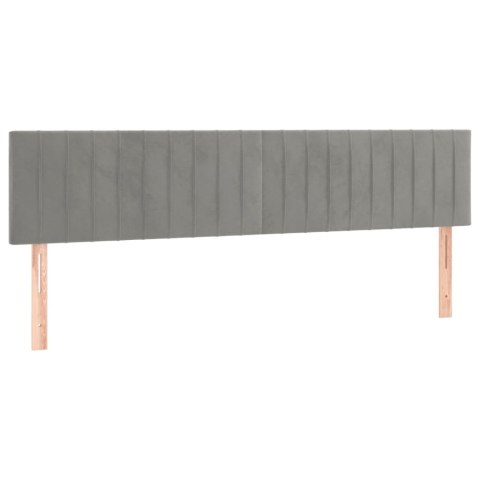 Łóżko kontynentalne z materacem i LED, jasnoszare, 120x190 cm