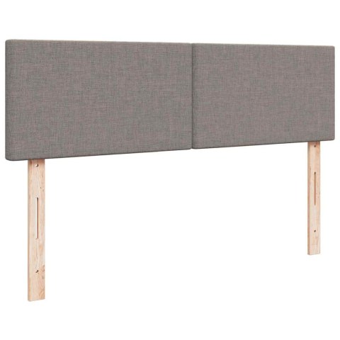 Rama łóżka otomana z materacami, taupe, 180x200 cm, tkanina