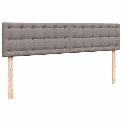 Rama łóżka otomana z materacem, taupe, 180x200 cm, tkanina