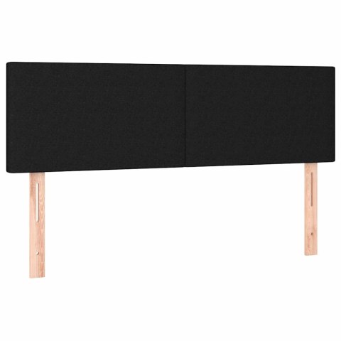 Łóżko Ottoman z materacem i diodami LED Czarny 140x190 cm