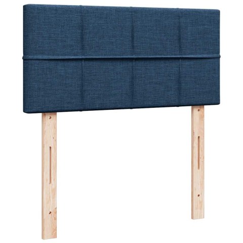 Otomana Łóżko z Materacem i LED Niebieski 100x200 cm Tkanina