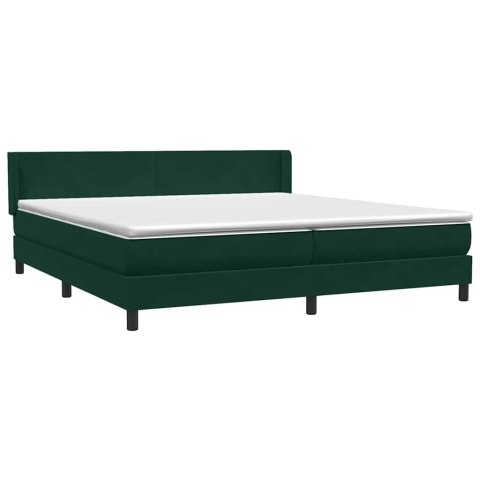 Łóżko typu Box Spring z materacem Ciemnozielone 180x220 cm
