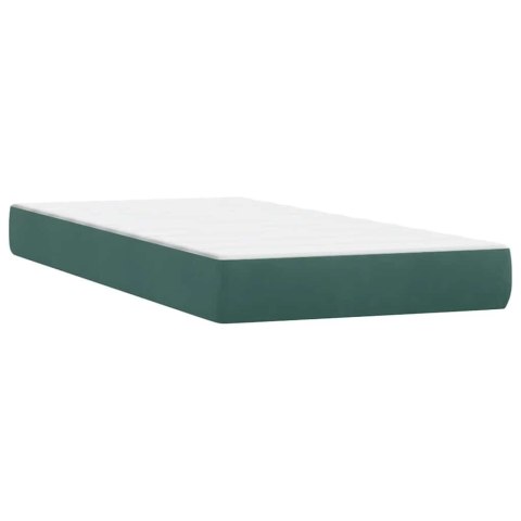 Łóżko typu Box Spring z materacem Ciemnozielone 180x220 cm