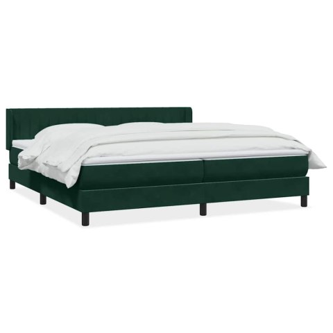Łóżko typu Box Spring z materacem Ciemnozielone 180x220 cm