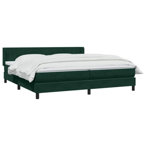Łóżko typu Box Spring z materacem Ciemnozielone 180x220 cm