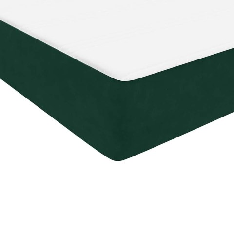 Łóżko typu Box Spring z materacem Ciemnozielone 180x220 cm