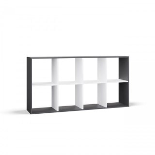 REGAŁ MALAX 2X4 ANTRACYT/BIEL