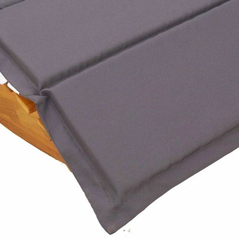 Leżak z poduszką 2-osoba 2 pcs Brązowy Lite Drewno Akacji