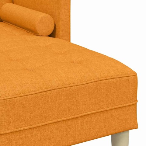 Zestaw Sof z poduszką 2 pcs Ciemny Żółty Poliester