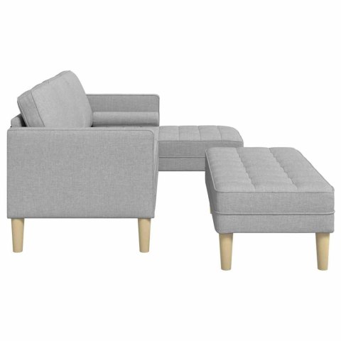 Zestaw Sof z poduszką 2 pcs Szary chmur Poliester