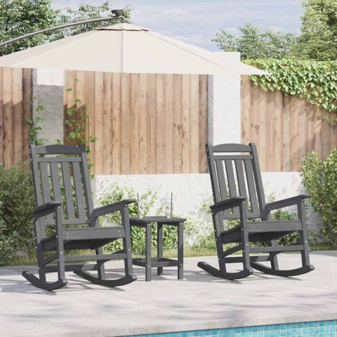 Fotel bujany 3 pcs Jasnoszary Polietylen
