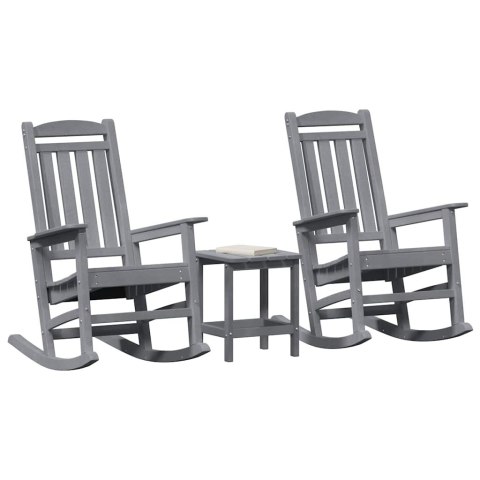 Fotel bujany 3 pcs Jasnoszary Polietylen