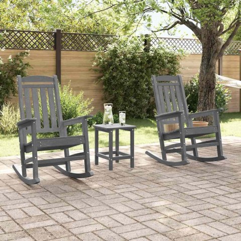 Fotel bujany 3 pcs Jasnoszary Polietylen