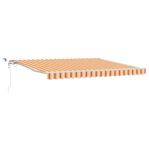 Markiza zwijana Ze LED Lights Żółty i pomarańczowy 400 × 350 cm