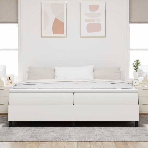 Łóżko sprężynowe Kremowy i Biały 200 x 200 cm