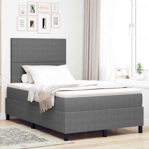 Łóżko sprężynowe Z zagłówkiem Jasnoszary i biały. 120 x 190 cm