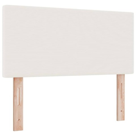 Łóżko z sprężyną LED Z zagłówkiem Kremowy i Biały 120 x 190 cm