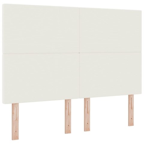 Łóżko z sprężyną LED Z zagłówkiem Kremowy i Biały 140 x 190 cm