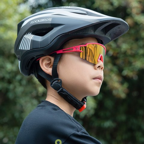 Okulary rowerowe polaryzacyjne dla dzieci z filtrem UV - szare