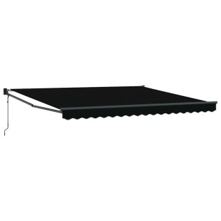 Markiza zwijana Czarny 400 × 300 cm Poliester i aluminium