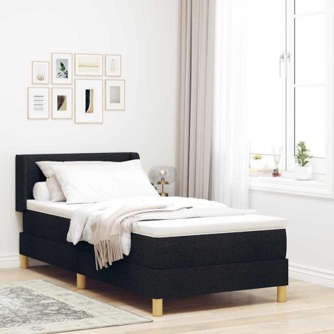 Łóżko sprężynowe z materacem Czarny 200 x 80 cm Poliester