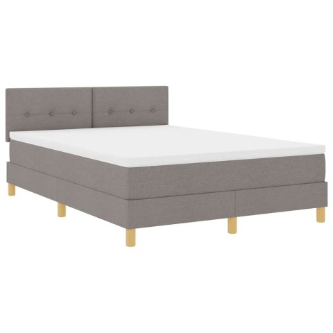 Łóżko z sprężyną LED z LED Ciemnoszary 160 x 200 cm tkanina