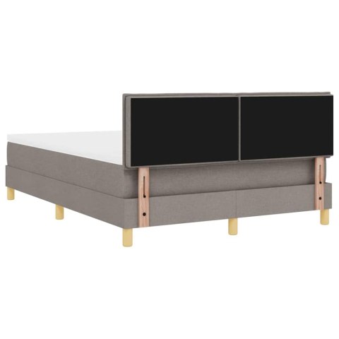 Łóżko z sprężyną LED z LED Ciemnoszary 160 x 200 cm tkanina