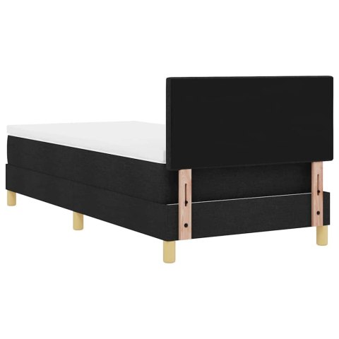 Łóżko z sprężyną LED z materacem Czarny 80 x 200 cm tkanina