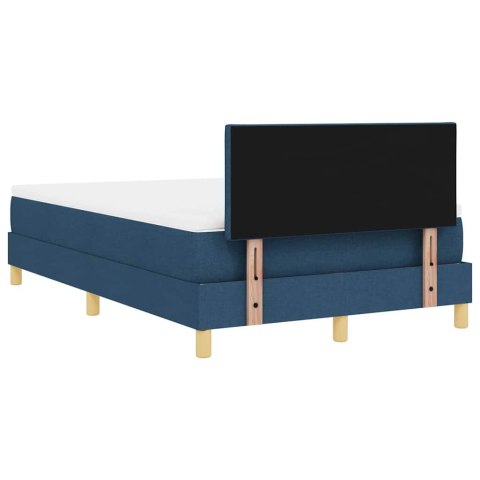 Łóżko z sprężyną LED z materacem Niebieski 120 x 190 cm tkanina