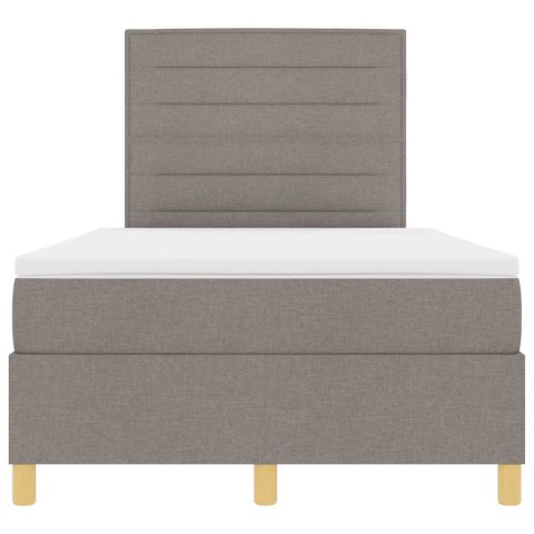 Łóżko z sprężyną LED Ciemnoszary 120 x 190 cm tkanina